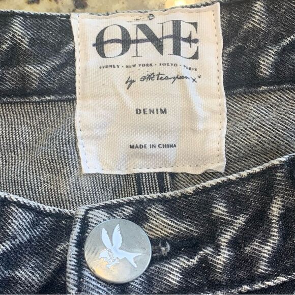 One Teaspoon Gray Acid Melrose Trashed Freebirds Boyfriend Cut Jeans Size 28 - Picture 7 of 10